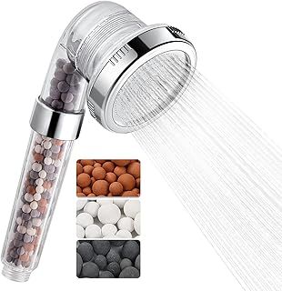 Warmiehomy Filter Shower Head, High Pressure Water Saving Shower Heads with 3 Modes, Powerful Remove Chlorine, Softens Hard Water, Handheld Showerheads for Adults Children Pets Home