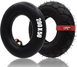 1PZ UKT-250 A Set of 200 x 50 (8"x2") Scooter Tyre & Inner Tube Replacement for Razor E200 Crazy Cart Go Carts Wheelchair Electric Scooter Tire Tyre