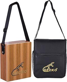 Traveling Cajon Box Drum Hand Drum Portable Wood Percussion Instrument with Strap Carrying Bag