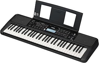 Yamaha PSR-E383 Portable Keyboard for Beginners, 650 Authentic Instrument Voices and Touch-Sensitive Keys with 48-Note Polyphony, Includes 2 Online Lessons with Yamaha Music School Teacher