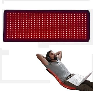 NGARY 360PCS LEDs Red Light Therapy Mat for Body, Red Light Therapy Large Wrap Pad with 660nm and 850nm Near Infrared Light Redlight, Time & Brightness Adjustable, for Body Pain Relief