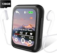128GB MP3 Player with Bluetooth 5.3, Portable Digital Lossless Music Player with Built-in Speaker, 2.0 in Full Touch Screen, HiFi Sound, FM Radio, Voice Recorder, Earphones Included…