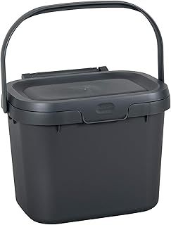 Addis 518251 Everyday Kitchen Food Waste Compost Caddy Bin, 4.5 Litre, Sliver, Metallic Silver