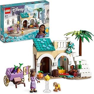 LEGO Disney Wish Asha in the City of Rosas, Wish Movie Set with Asha Mini-Doll, Valentino Goat Toy and Star Figures, Gift for 6 Plus Year Old Kids, Girls & Boys 43223