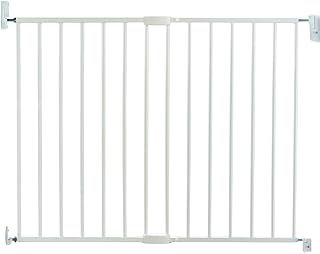 Munchkin Lindam Metal Stair Gate | Easy Close Extending Toddler & Baby Gate| Wide Stair Gate, Extendable Fit Baby or Dog Gate| Baby Safety Gate for Stairs & Doors| No Bar Child Gate |64.5-102cm |White