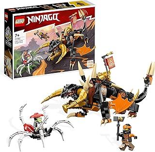LEGO NINJAGO Cole’s Earth Dragon EVO, Upgradable Action Toy Figure for Kids, Boys and Girls with Battle Scorpion Creature and 2 Minifigures, 2023 Playset 71782