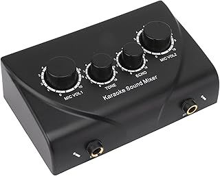 Mini Sound Mixer,Mini Audio Mixer Line Mixer Portable Sound Mixer Karaoke Sound Mixer for Companies Family Gatherings 100 240V (UK Plug)