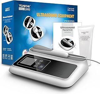 Ultrasound Therapy Machine Portable Massage Device for Muscle and Joint Relief, 5-Level Adjustment Gears, Ultrasonic Physiotherapy Massager Device (White 01)