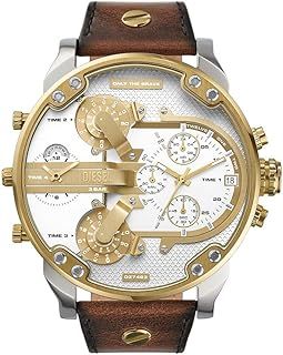 Diesel Mr. Daddy Uhr für Herren, Multifunktionswerk mit Silikon-, Edelstahl- Oder Lederarmband