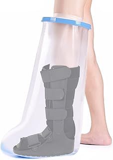 Fasola Leg Cast Cover Shower, Non-Slip Leg Cast Protector for Broken Thigh, Knees, Foot, Reusable Cast Bag Keep Foot Dry - XL