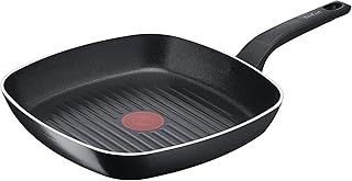 Tefal B55540 Easy Cook and Clean Grill Pan 26 x 26 cm | Non-Stick Coating | Safe | Thermal Signal | Stable Base | Ideal Shape | Healthy Cooking | Black