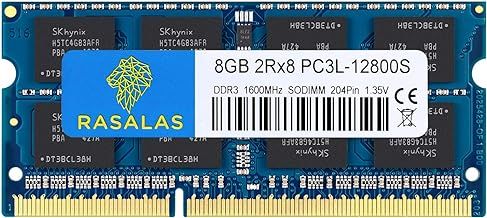 Rasalas 8GB PC3L-12800S DDR3 1600mhz Laptop RAM DDR3L 1600 2Rx8 PC3-12800S 8GB 1.35V 204-Pin CL11 Dual Rank Ram Laptop Chips