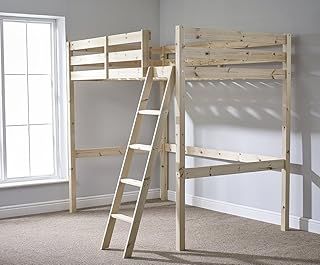 STRICTLY BEDS&BUNKS Celeste High Sleeper Loft Bunk Bed, 4ft 6 Double