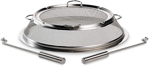 Solo Stove Bonfire Shield |Stainless Steel Fire Pit Spark Protector Screen, Firepit Mesh Protective Spark Screen for Backyard and Outdoor Fire Pits, Stops Hot Embers, Width Top: 32 cm, Height: 9,5 cm