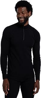 Mountain Warehouse Merino Mens Long Sleeved Thermal Baselayer Top - Lightweight, Breathable & Quick Wicking Jumper with Half Zip - for Walking & Hiking