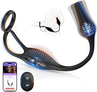 Male Sex Toys Remote Anal Toys, Prostate Massager Mens Sex Toy with 7 Vibrating Modes, Vibrating Cock Ring Adult Toys But Plug Sex Toys4mens UK, Anal Toy Prostate Vibrator for Men Cockring Adult Toy