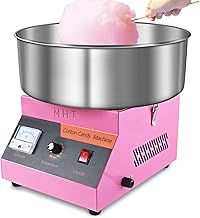 Candy Floss Machine, 1000W Cotton Candy Machine Commercial with Stainless Steel Bowl, Sugar Scoop, Pink Candy Floss Makers for Kids, Home, Birthday, Parties, Festival, Carnival, Candy Machine
