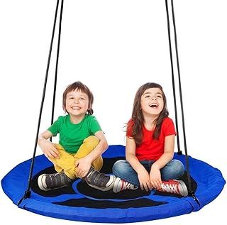 Dripex Nest Swing Children's Swing Tree Swing Seat Square Swing for Outdoor Backyard Garden, Oxford, Multicolor, 100cm, 150 kg Capacity(Blue)
