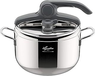 Lagostina Irradial Control Lagoeasy'UP Pressure Cooker 5 L Stainless Steel 18/10 Ø 22 cm, Induction and Gas Cooker, Lid with Easy Opening, Irradial Plus Triple Layer