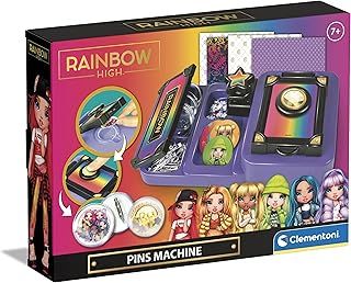 Clementoni - 18726 - Rainbow High - Badge Maker - Art And Crafts For Kids Ages 7, Creative Toys - Made In Italy