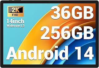 Tablet 14 inch Android 14 Tablet 5G WiFi,36GB RAM+256GB ROM (TF 2TB)/11580mAh/20W/13+8MP/Octa-Core/Face ID/TÜV/GMS/Widevine L3/BT5.0/GPS/with pen-black