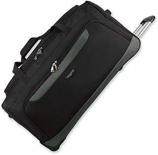 Lightweight Luggage Wheeled Trolley Holdall Suitcase Duffle Bag Rolling Hold Travel Bag AR306 (Large - 32" (H82xW42xD40 cm), Black)