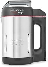 Morphy Richards Sauté & Soup Maker, 1.6L, 4 Settings, Smooth, Chunky, Juice, Blend Pause Function, Family Size, Non-Stick Coated Jug, Detachable Power Cord, Stainless Steel, 501014