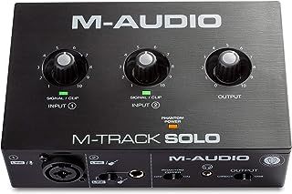 M-Audio M-Track Solo – USB Audio Interface for Recording, Streaming and Podcasting with XLR, Line and DI Inputs, Plus a Software Suite Included