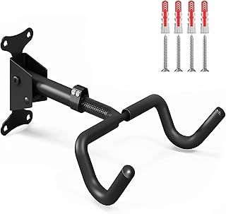 Bike Wall Mount Hanger Rack,Adjustable Wall Mounted Bike Storage Rack,Bike Hook,Bike Hanger with Foam Padded Frame Protection for Indoor or Garage, Black