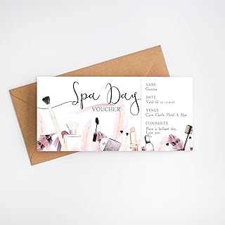 Beautiful Personalised Spa Day Voucher - Spa gift, Gift voucher template