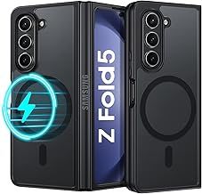 DOMAVER Case for Samsung Galaxy Z Fold 5 [Compatible with mag-safe] Hard Protection Translucent Matte Shockproof Case for Galaxy Z Fold 5 5G, Black