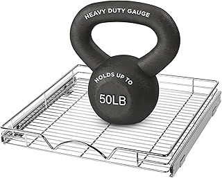 Hold N’ Storage Pull Out Drawer Cabinet Organizer, Heavy Duty-with 5 Year Limited Warranty -22”W x 21”D - Requires At Least a 23-1/4” Cabinet Opening, Chrome Finish