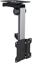13" - 27" TV Ceiling Mount Bracket with Tilt & Swivel 75x75mm & 100x100mm VESA for Sloping Ceiling Under cabinet Height Adjustable