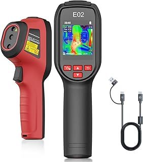 E02 Thermal Camera，SuperIR 240 x 240 IR resolution with Visual Camera, Portable Compact Thermal Imaging Camera with Laser pointer, 20Hz refresh rate, -20°C to 400°C
