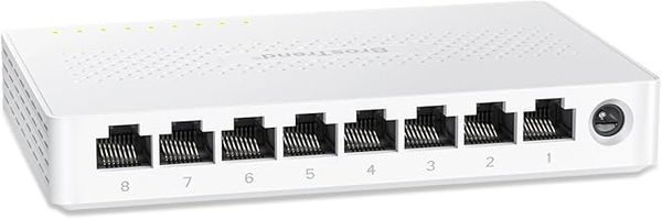 BrosTrend 8 Port 2.5Gb Ethernet Switch, Multi-Gigabit Unmanaged Network Switch for Gaming Office Home NAS PC, 2.5G Ethernet Splitter Hub Plug & Play, Fanless, Desktop Wall-Mount, Lifetime Protection