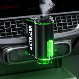 Smart Car Air Freshener Diffuser, Rechargeable Car Aroma Diffuser with 3 Essential Oils and DIY Perfume Choose, Car Fresheners Long Lasting, Leak-Proof Design, Smart Auto On/Off
