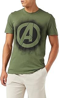 Marvel Men's Avengers Stencil Logo T-Shirt
