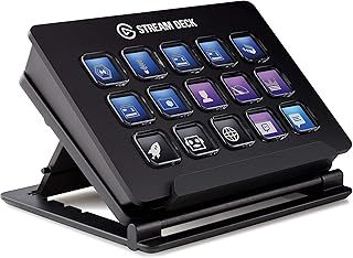 Elgato Stream Deck - Live Content Creation Controller with 15 Customizable LCD Keys, Adjustable Stand, for Windows 10 and macOS 10.11 or Later (Renewed)