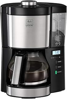 Melitta Filter Coffee Machine, Look V Timer Model, Model Number 1025-08, Stainless Steel, Black