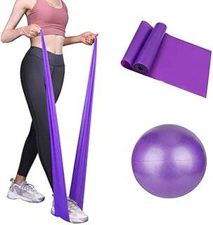 Soft Pilates Ball 9 Inch Resistance Band and Exercise Ball 23cm Barre Pilates Yoga Ball Core Training and Physical Therapy Improves Balance