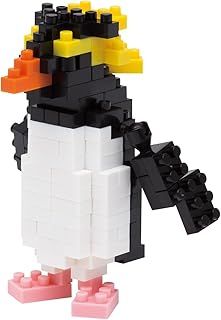 BANDAI Nanoblock Rockhopper Penguin Model | Nanoblocks Building Blocks Puzzles For Adults And Kids | Build Your Own Plastic Model Kits With Mini Bricks Make Great Gifts For Teens And Adults Age 12+