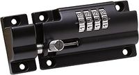 Sterling CLB110BK 110mm 4 Unique Combination Locking Bolt-Black-with Anti-Tamper Security Fixing Screws, 110 mm