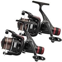2 x NGT Carp Coarse CKR50 Reels with 1 Ball Bearing 1BB with Rear Drag Anti-Twist Big Line Roller