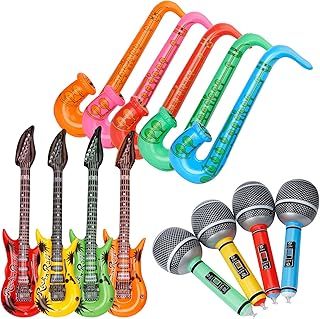Inflatable Musical Balloons Photo Booth Props Guitar Christmas Halloween Decoration Saxophone Microphone Balloon Instrument Toys, Party Supplies Favors Decorations Accessories Birthday Carnival Gift