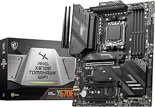 MSI MAG X670E TOMAHAWK WIFI Motherboard, ATX - Supports AMD Ryzen 9000 / 8000 / 7000 Series Processors, AM5 - 80A SPS VRM, DDR5 Memory Boost 6600+MHz/OC, PCIe 5.0 x16, M.2 Gen5, Wi-Fi 6E