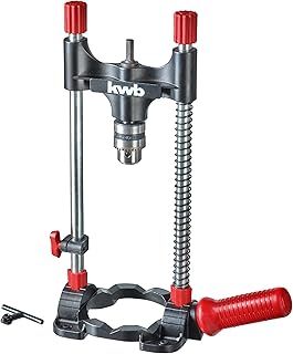 KWB DRILL STAND WITH CHUCK, HEX DRIVE / MOBILE DRILL STAND FOR CORDLESS SCREWDRIVERS AND DRILL MACHINES, ADJUSTABLE ANGLE LOCKING 45 60 75 90°, FOR FLAT AND ROUND WORKPIECES