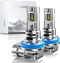 H8 H9 H11 Led Headlight Bulb, 26000LM 400% Ultra Brightness with Fan, 6500K White with High-Efficiency Cooling System, Canbus Ready, Plug and Play, Pack of 2 (H11/H8/H9)
