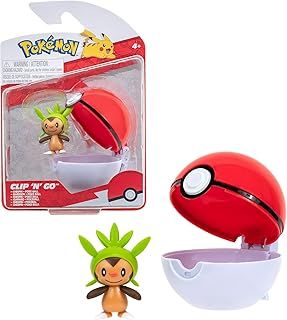 Pokémon Clip ‘N’ Go Chespin Includes 2-Inch Battle Figure and Poké Ball Accessory