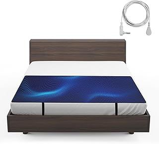 Earthing Mat UK, Grounding Mat for Bed, 10% Silver Fiber & 90% Soft Leather, Earth Mat Grounding sheet for Improved Sleep, Reduced Anxiety, Pain, Inflammation, Relief (68 X 137cm (Double))