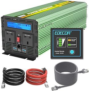 3000W Power Inverter Modified Wave DC 12V to 240V AC Converter with LCD Display, Remote Controller and Silent Fan